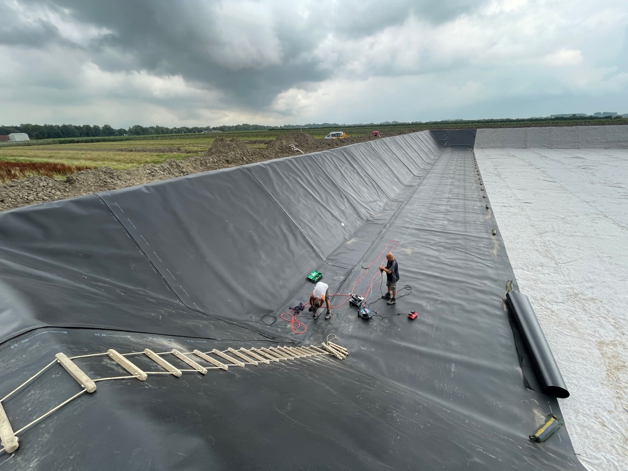 Regenwasserspeicher-Projekt in Krummendeich im Alten Land.